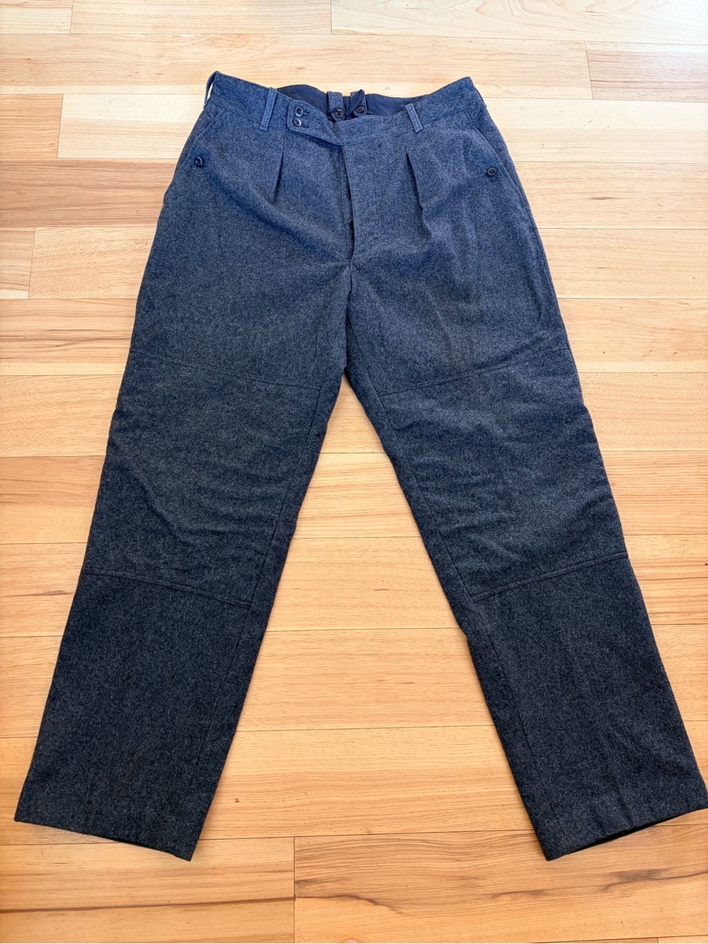 Vintage west German wool field pant Bulag München Bund ZB Grey 56/64